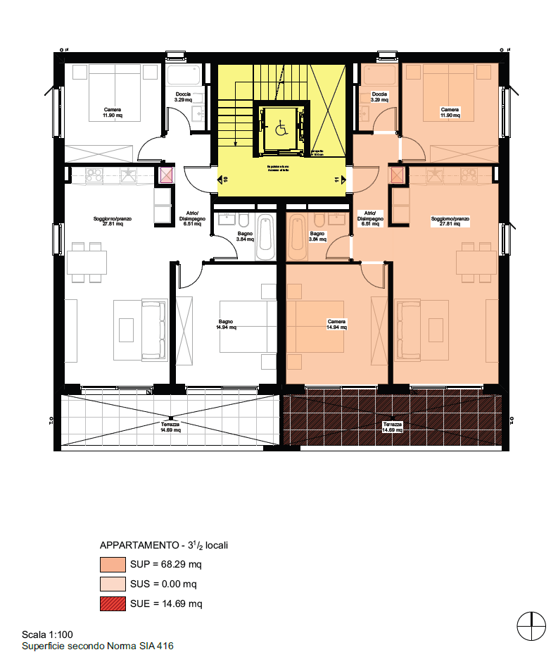 Appartement de 3 ½ pièces
