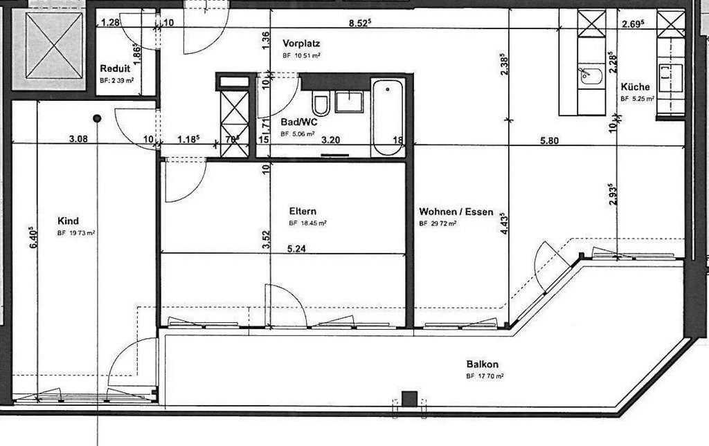 Appartement de 3 ½ pièces