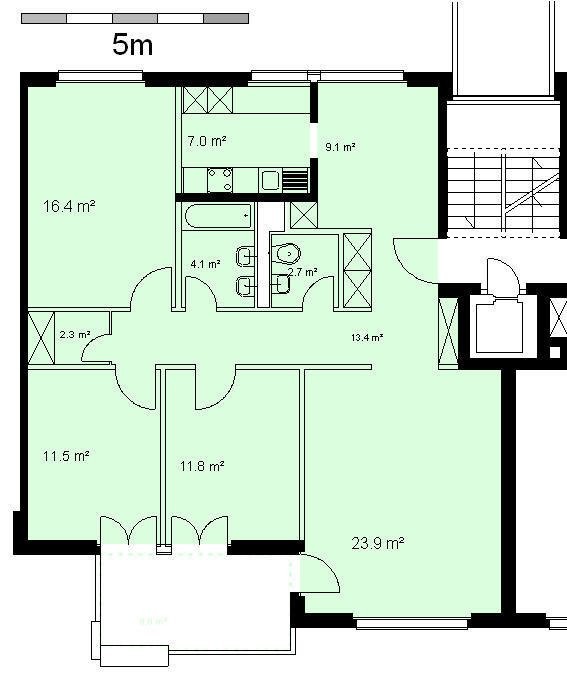 4 ½ rooms apartment