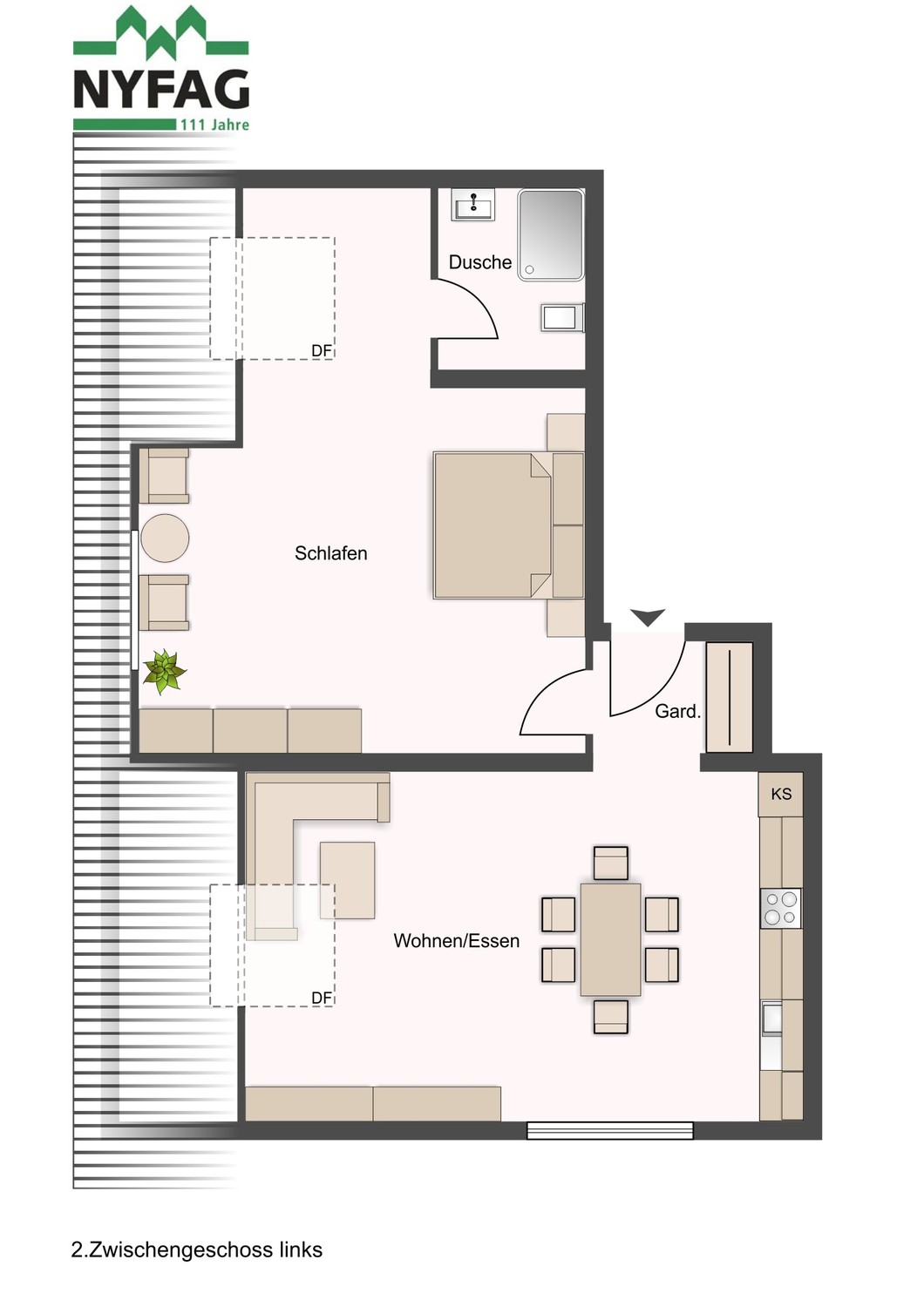 appartement de 2 pièces sous les combles, photo 3 sur 3