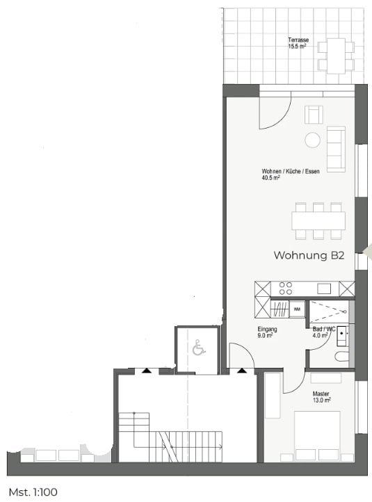 Appartement de 2 ½ pièces, photo 2 sur 3