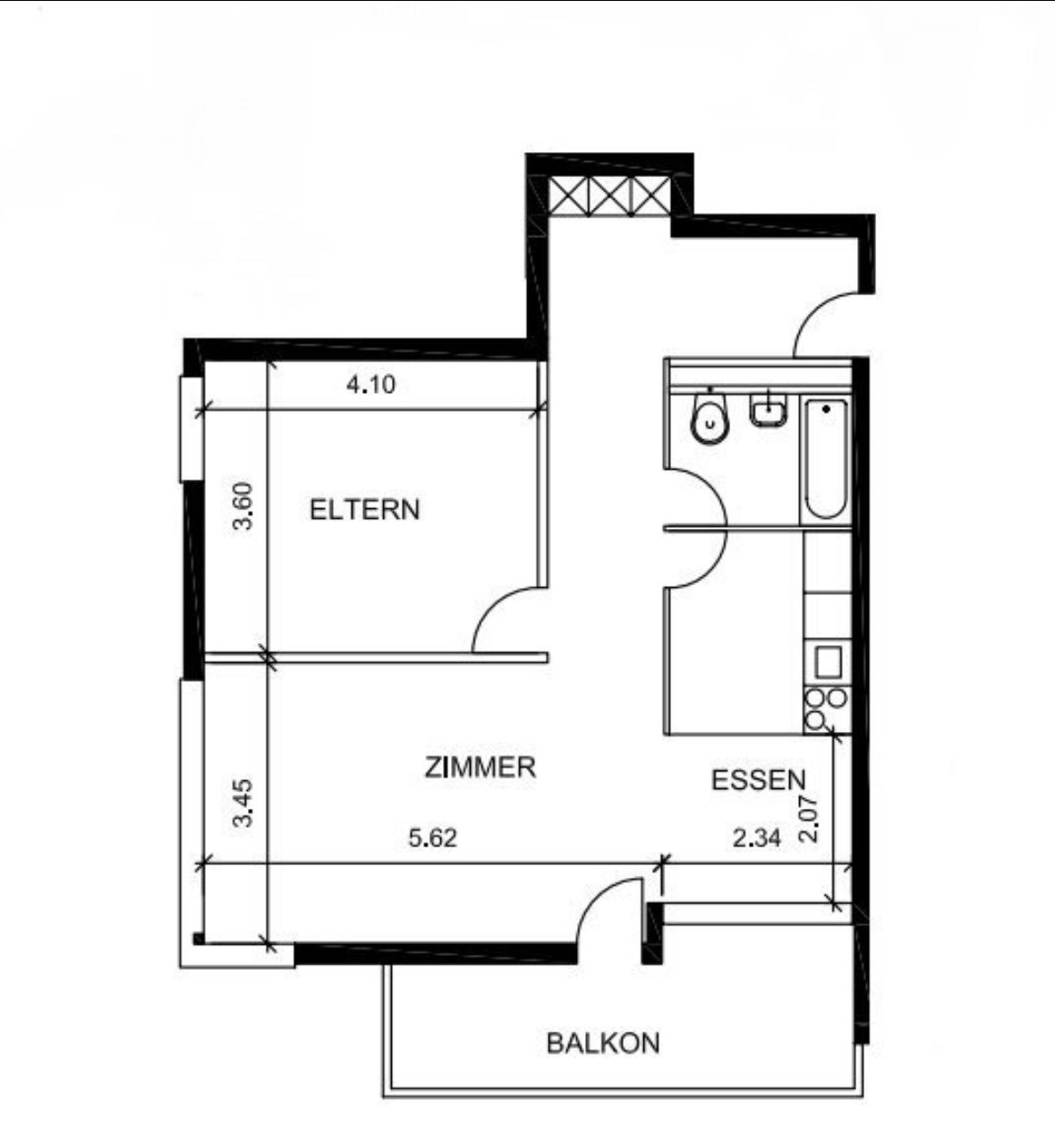 2 ½ rooms apartment