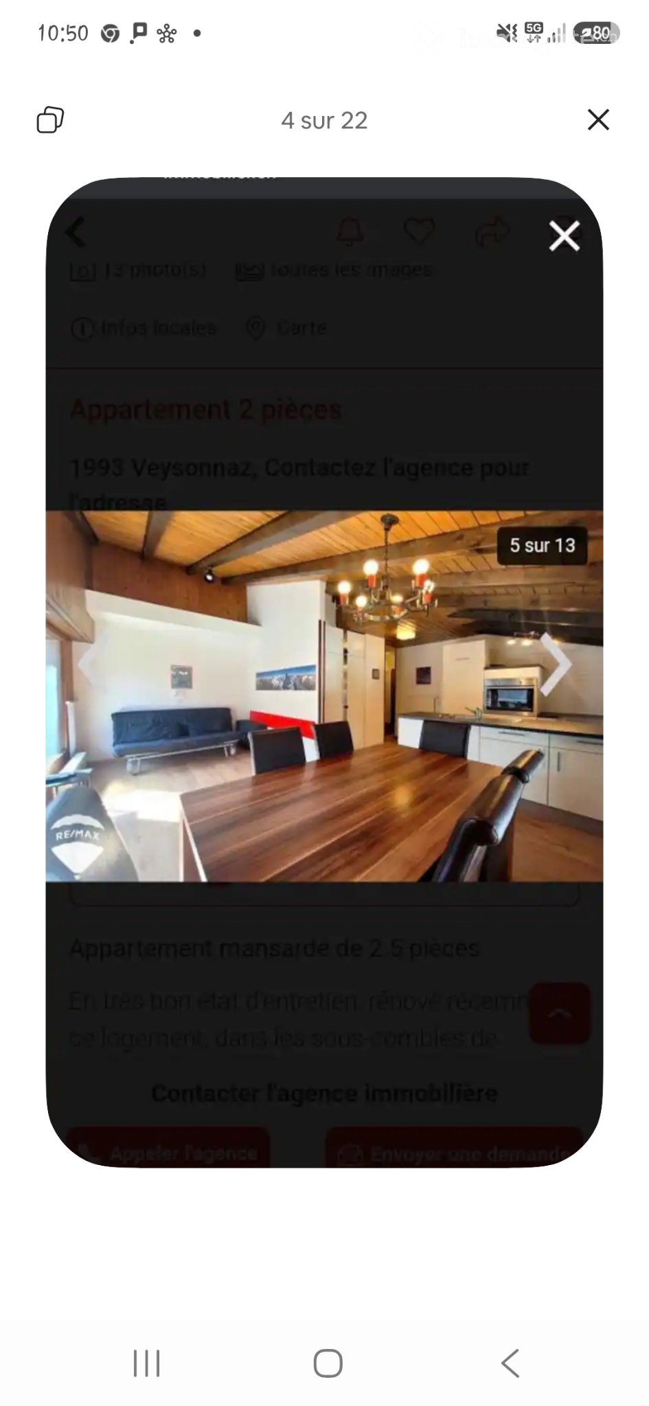 A louer a l année charge comprise sans place de parc