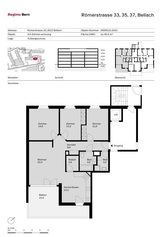 2 ½ rooms apartment