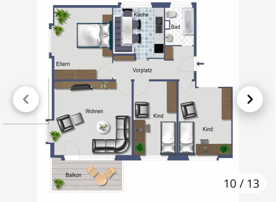 4 rooms apartment