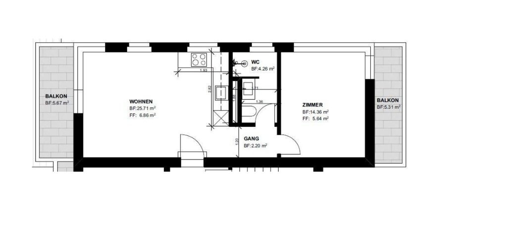 Appartamento di 2 ½ locali