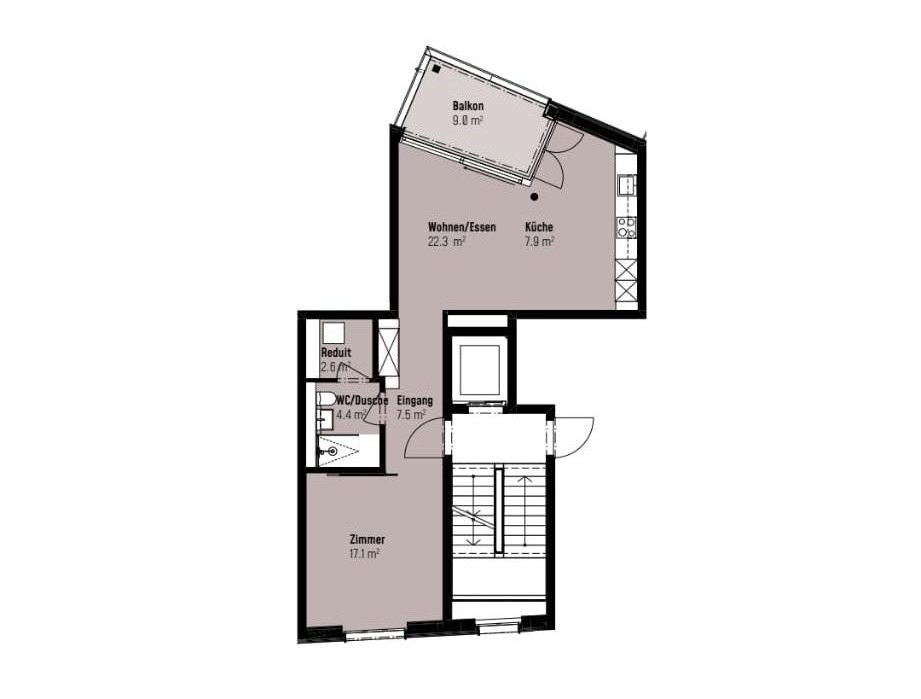 1 ½ Zimmer-Wohnung