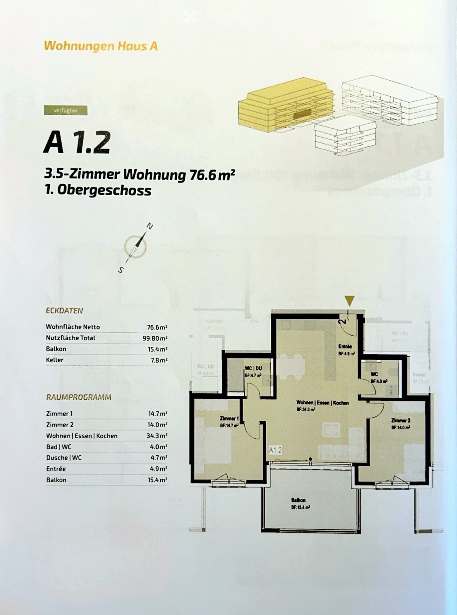 3 ½ rooms apartment