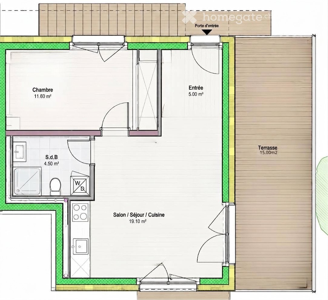 2 rooms apartment