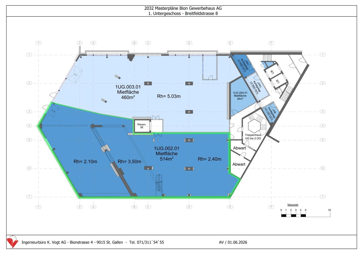 514m² de surface de stockage