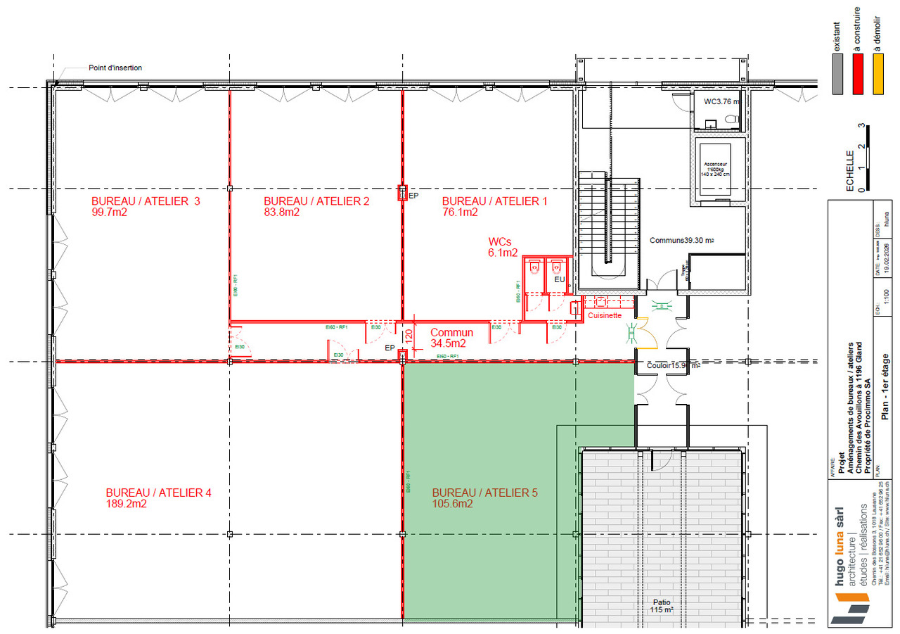 105m² workshop