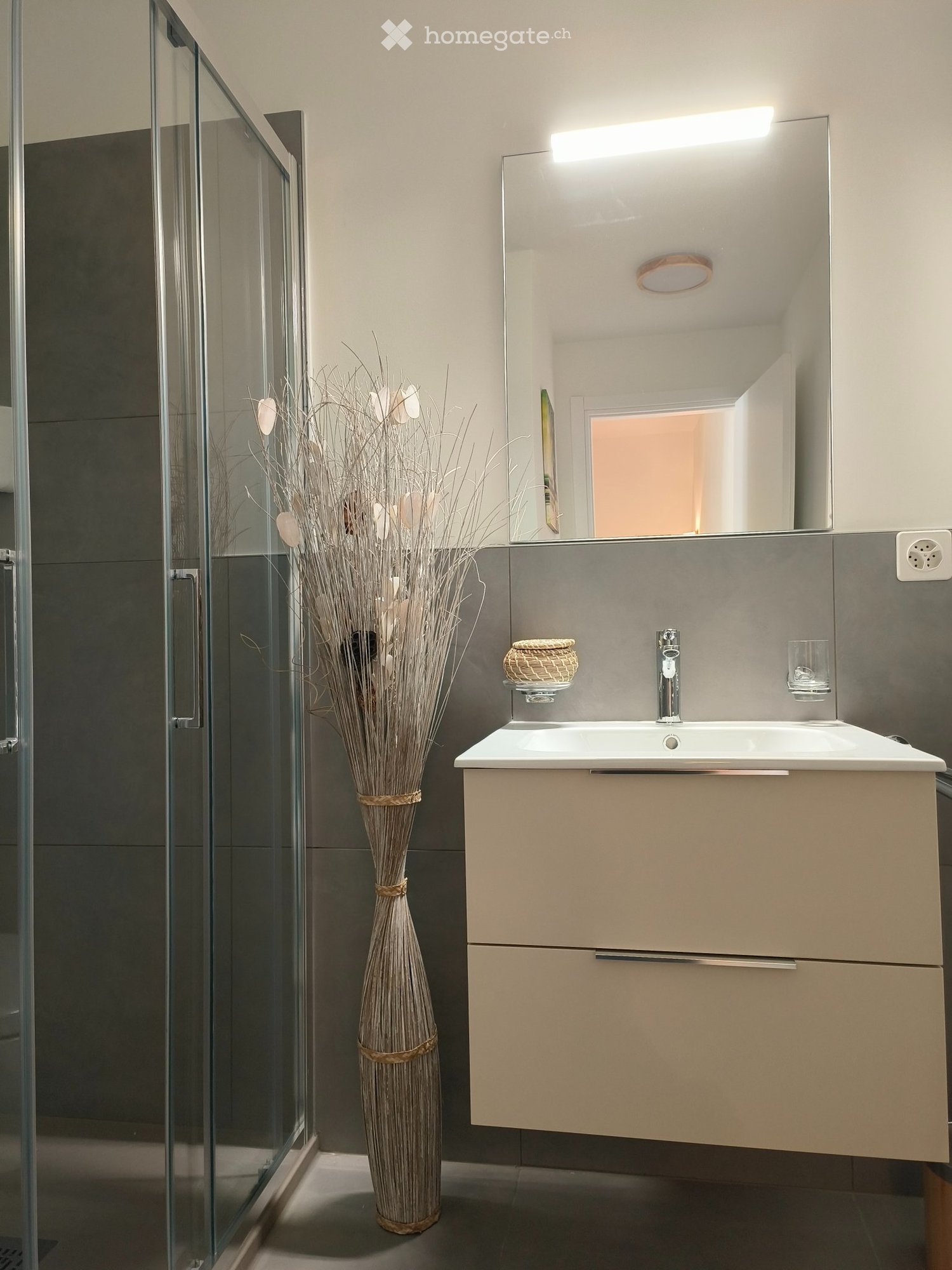 Appartement rénové en 2024 entièrement meublé et équipé, deux chambres à coucher, salon et cuisine équipée. Climatisation, four, micro-ondes et machine à café, smart TV, lave-vaisselle. Libre dès le 01.02.2026. Loyer CHF 1'350.- + CHF 100.- d'acompte de charges. Lumineux dans le noyau.