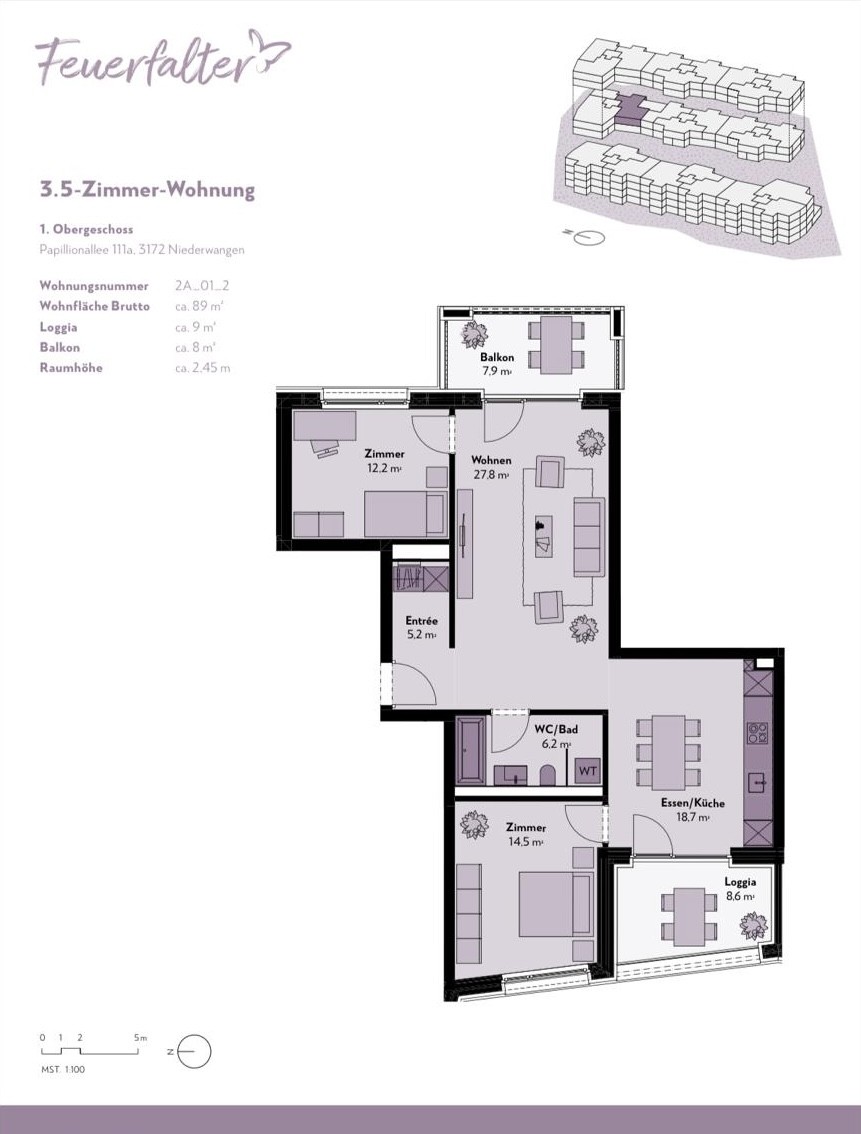 Appartement de 3 ½ pièces