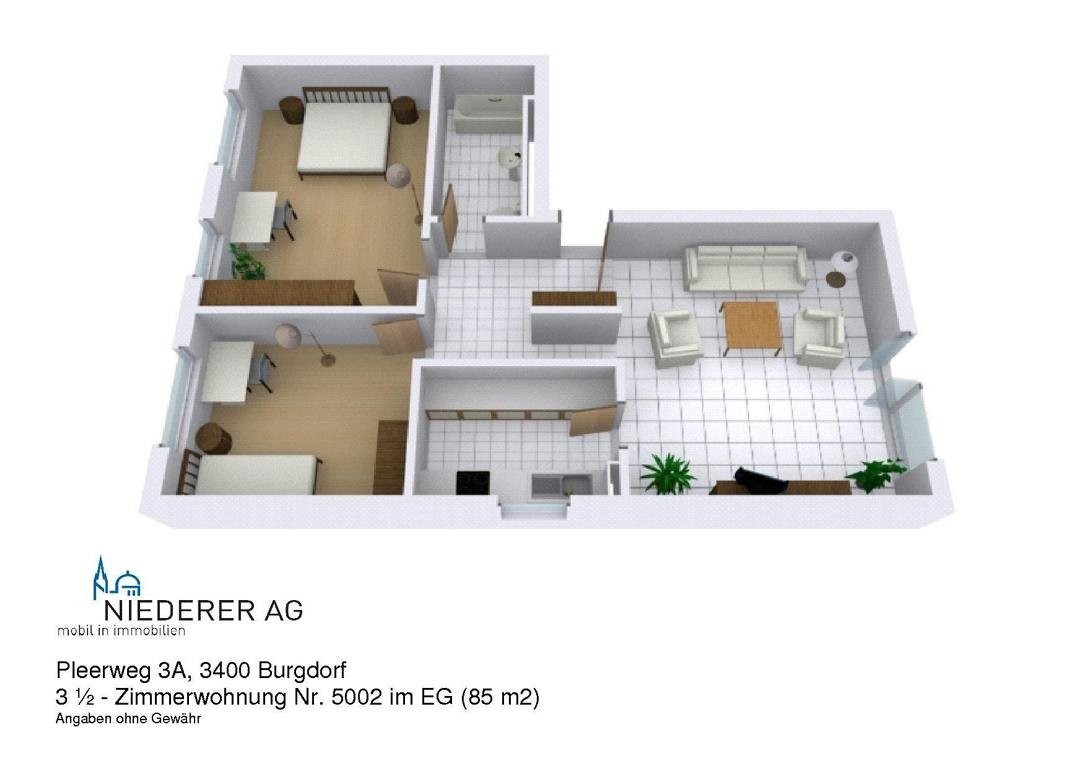 3 ½ rooms apartment