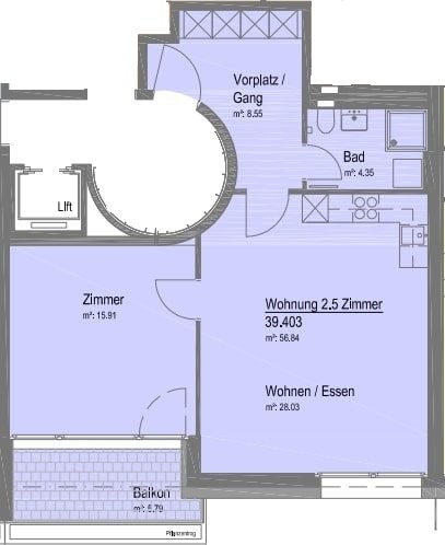 Appartement de 2 ½ pièces, photo 5 sur 5