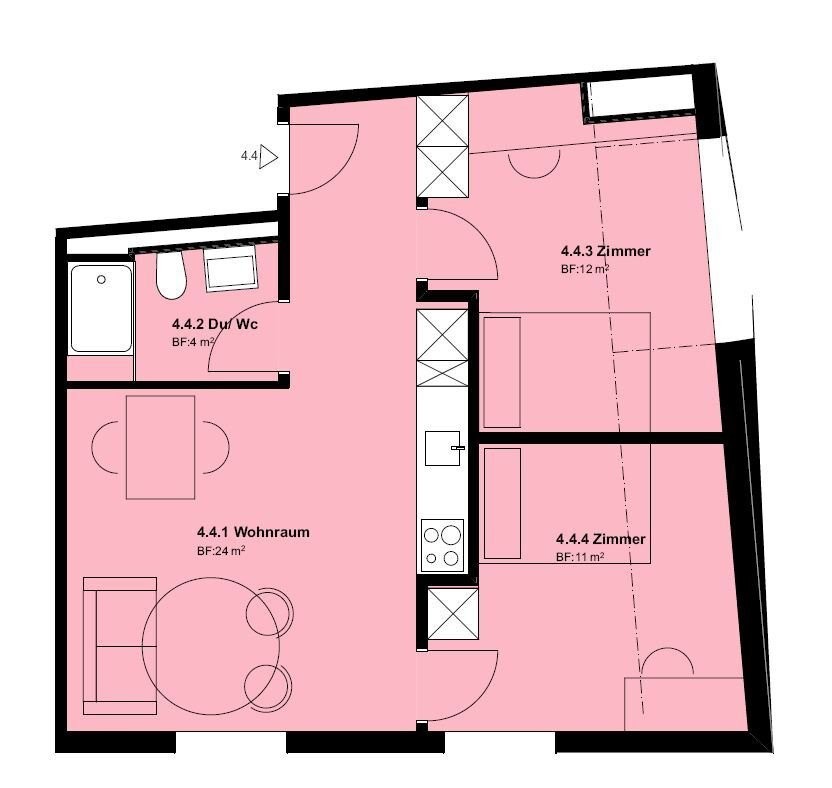 Appartement de 3 ½ pièces