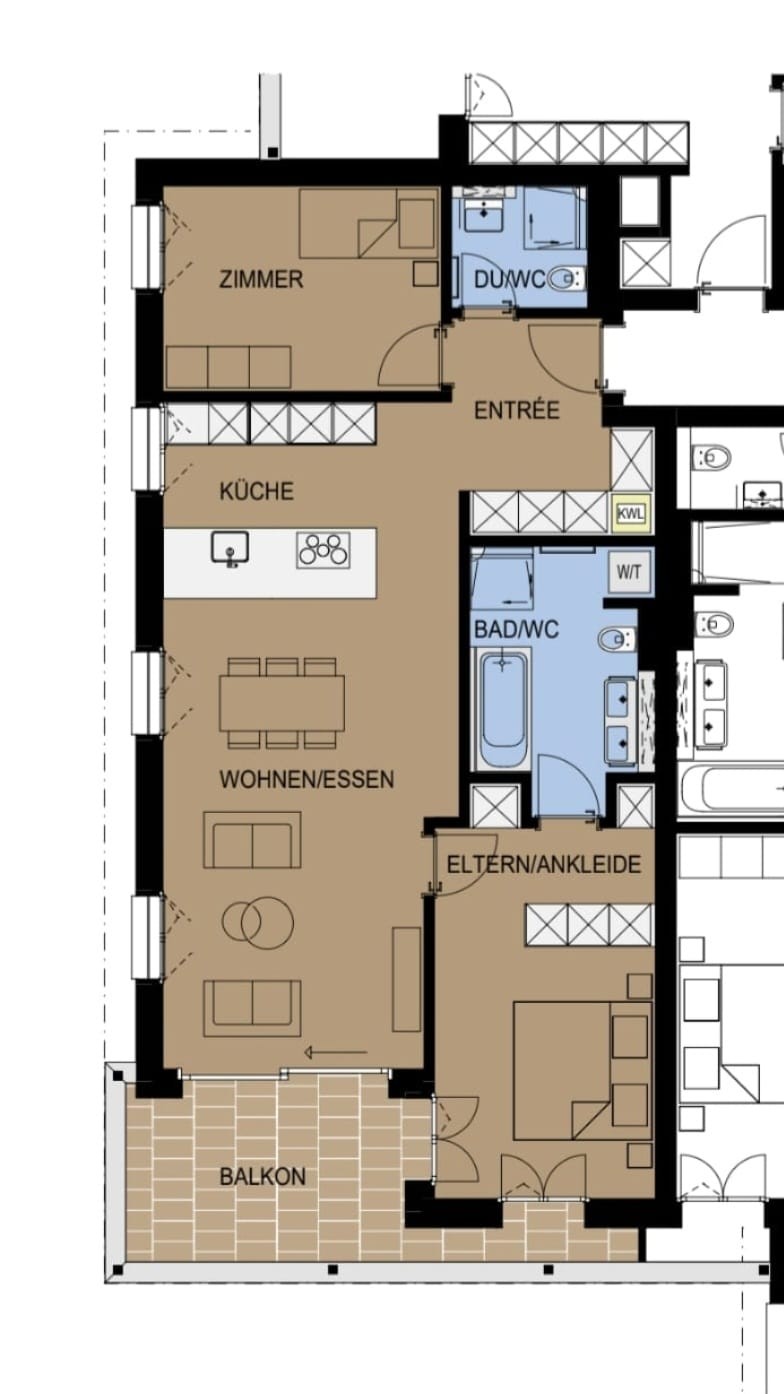 3 ½ rooms apartment