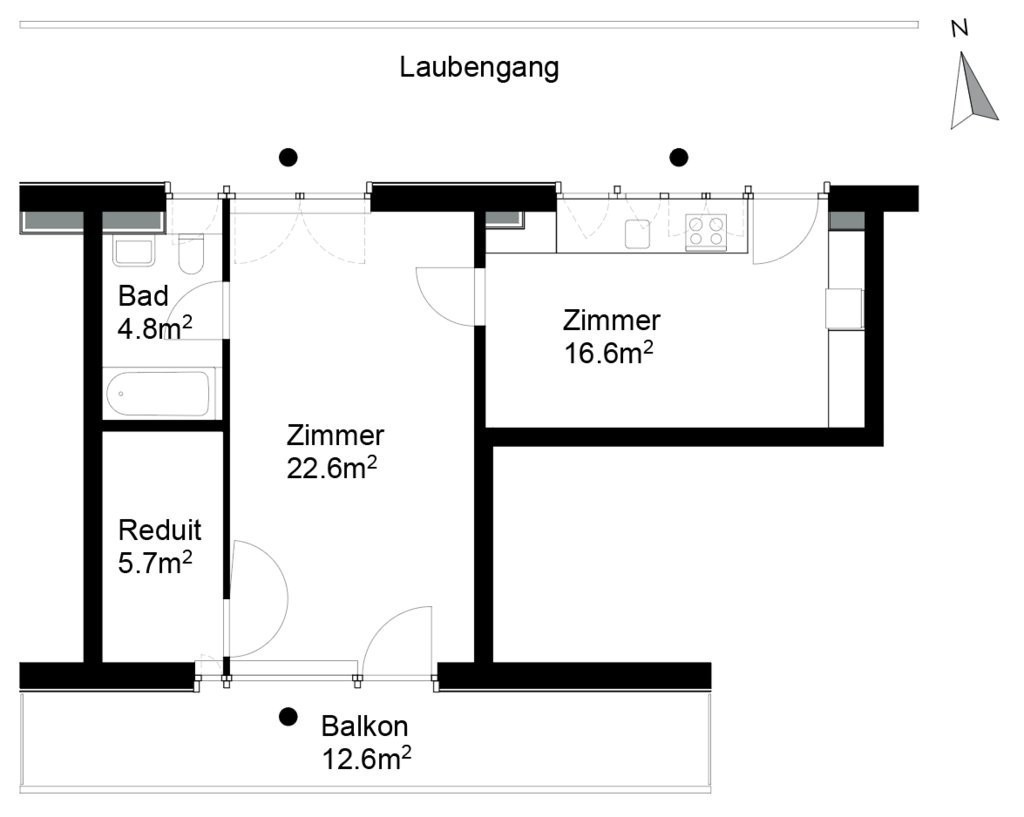 appartement de 2 pièces
