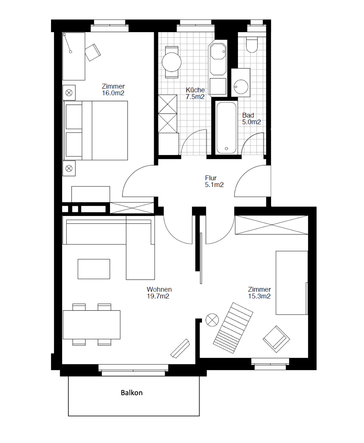 3-Zimmer-Wohnung, Foto 8 von 8