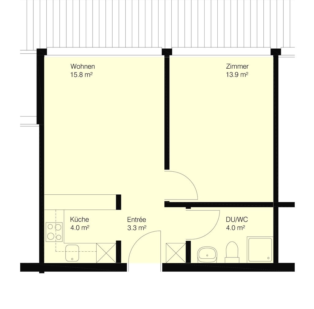 2 pièces appartement