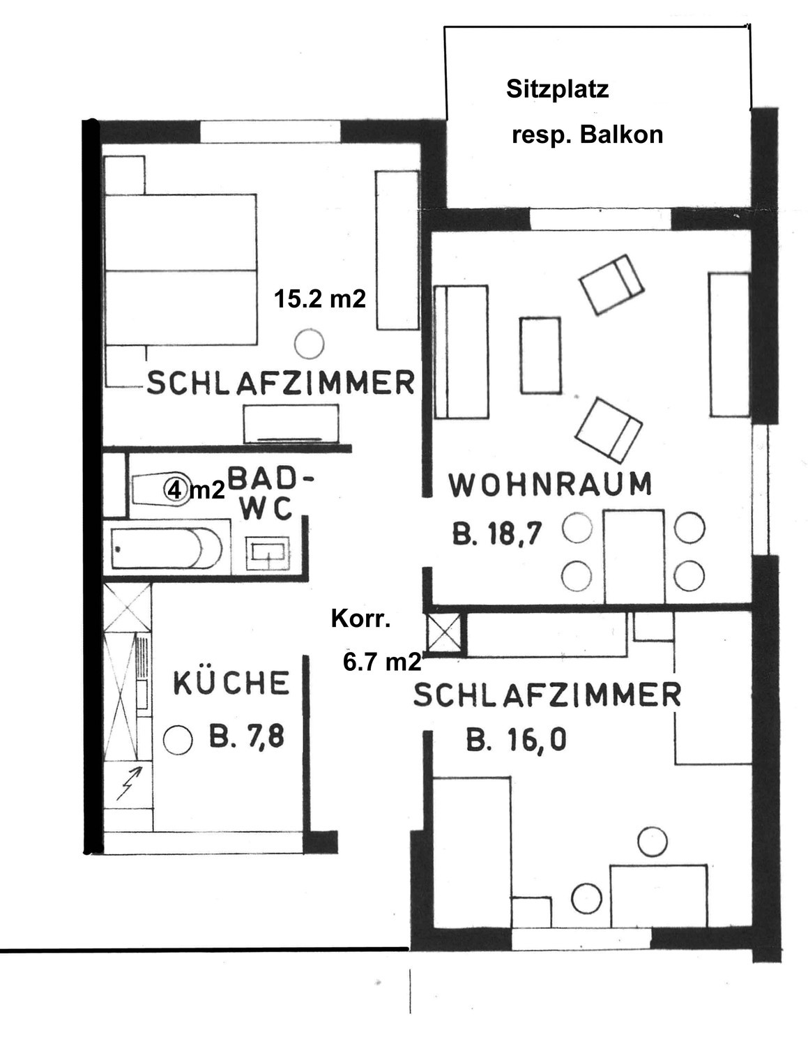 Appartement de 3 pièces