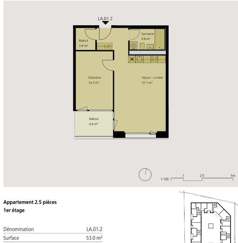 2 ½ Zimmer Wohnung, Foto 5 von 5