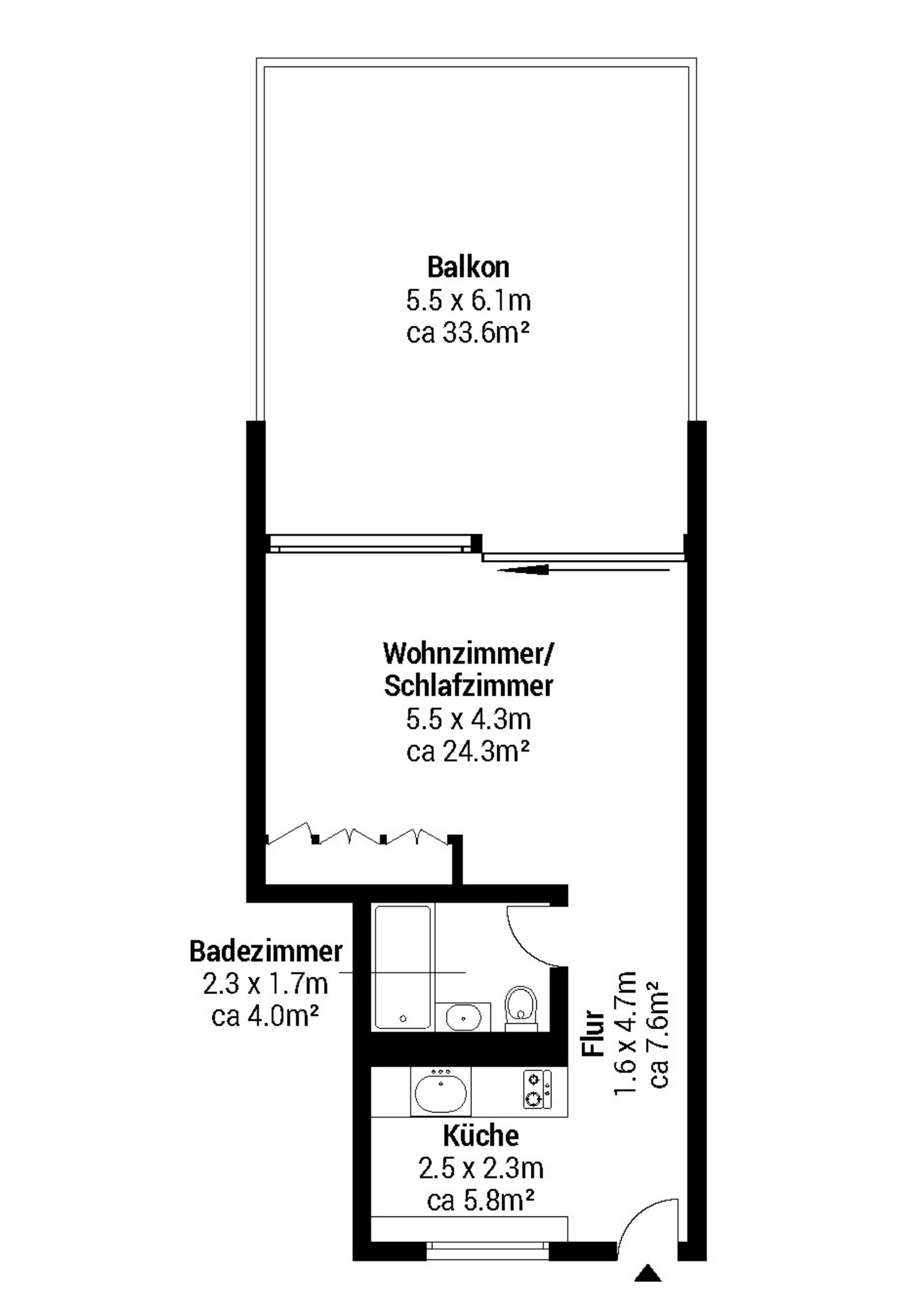 1 ½ Zimmer-Wohnung, Foto 10 von 10