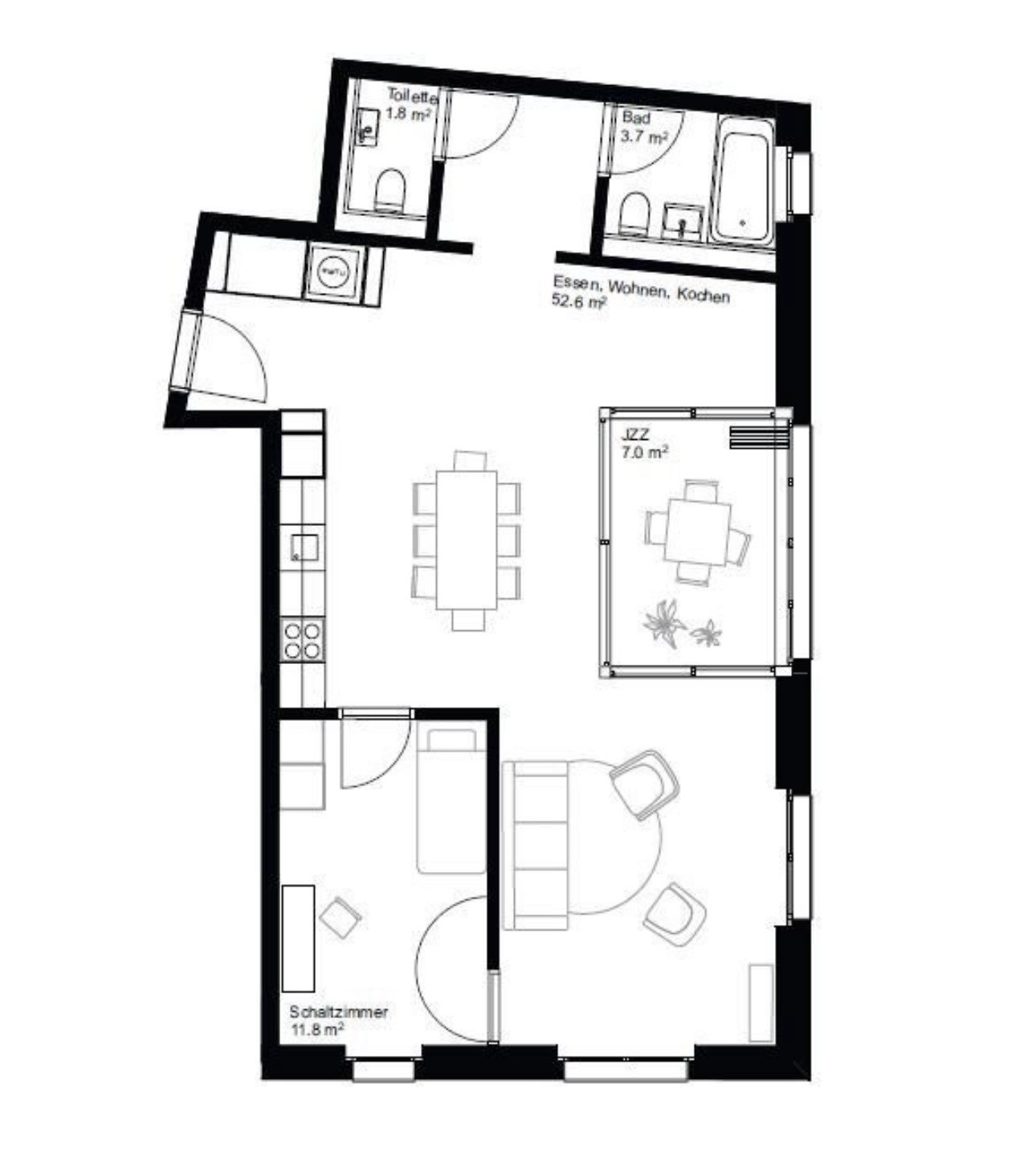 2 ½ rooms apartment