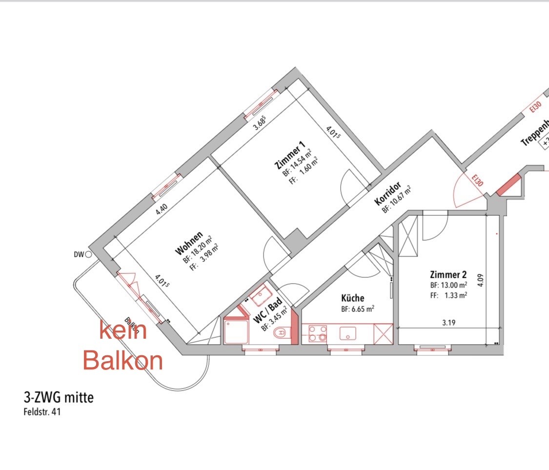 Appartement de 2 pièces