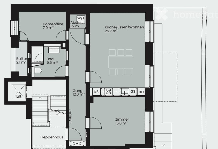 3 ½ rooms apartment