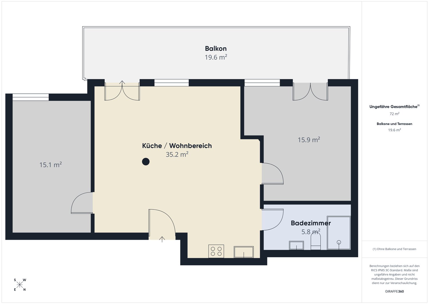 3 ½ rooms apartment