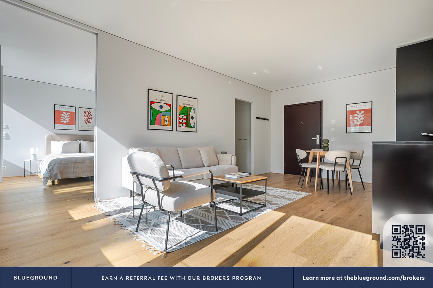 2 ½ pièces appartement meublé