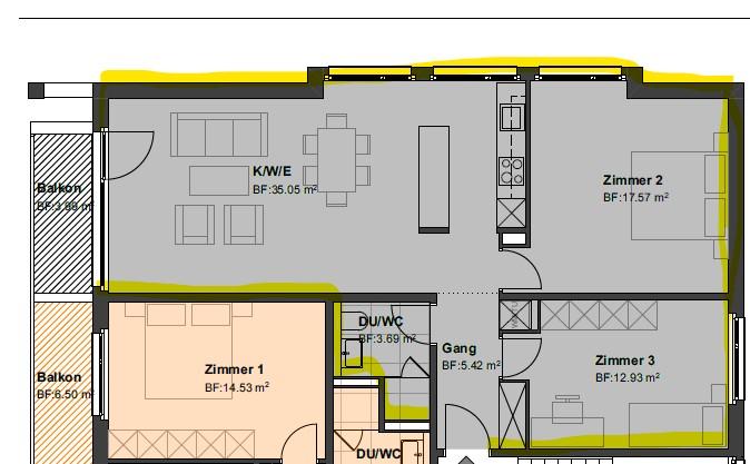 3 ½ rooms apartment