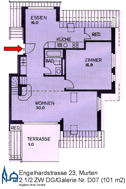 2 ½ rooms roof flat, Foto 10 von 10