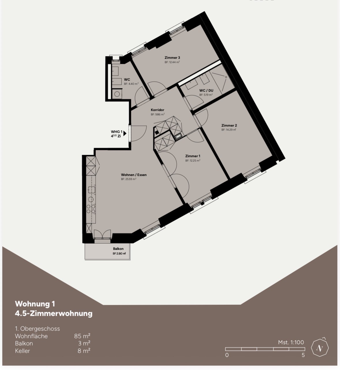 4 ½ Zimmer Wohnung, Foto 9 von 9