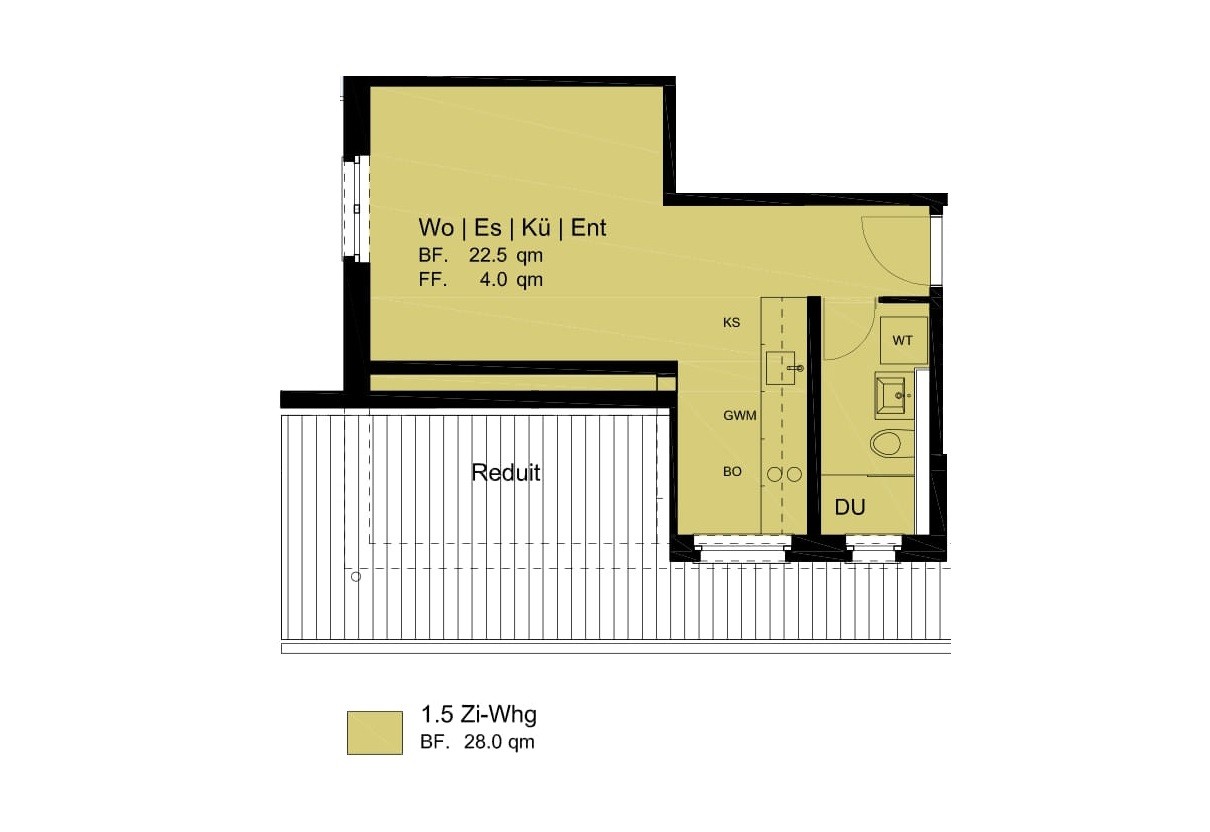 Appartement de 1 ½ pièces