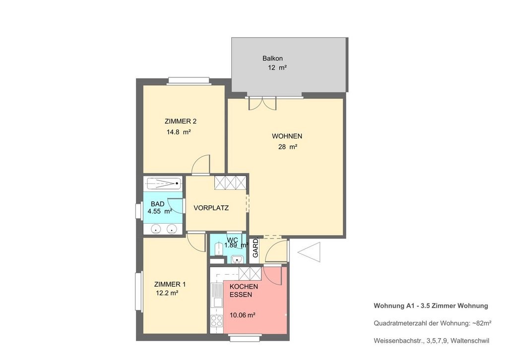 2 ½ rooms apartment