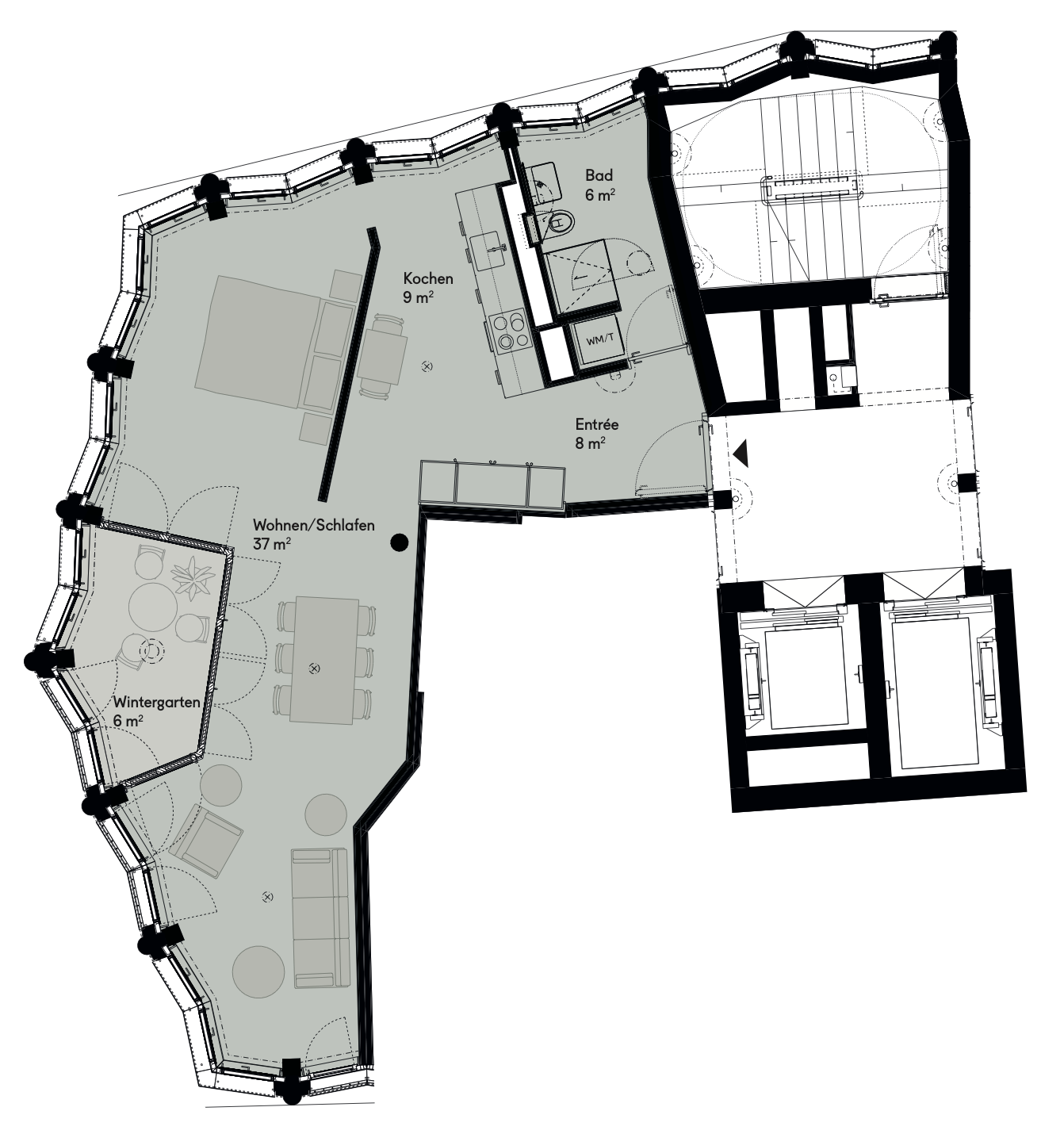 2 ½ rooms apartment