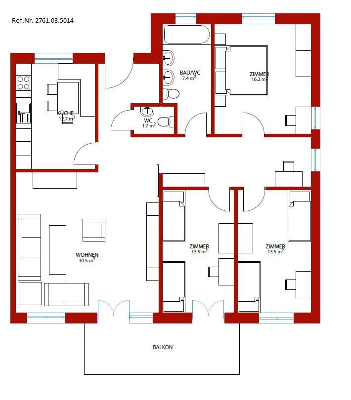 Appartement de 4 ½ pièces, photo 10 sur 10