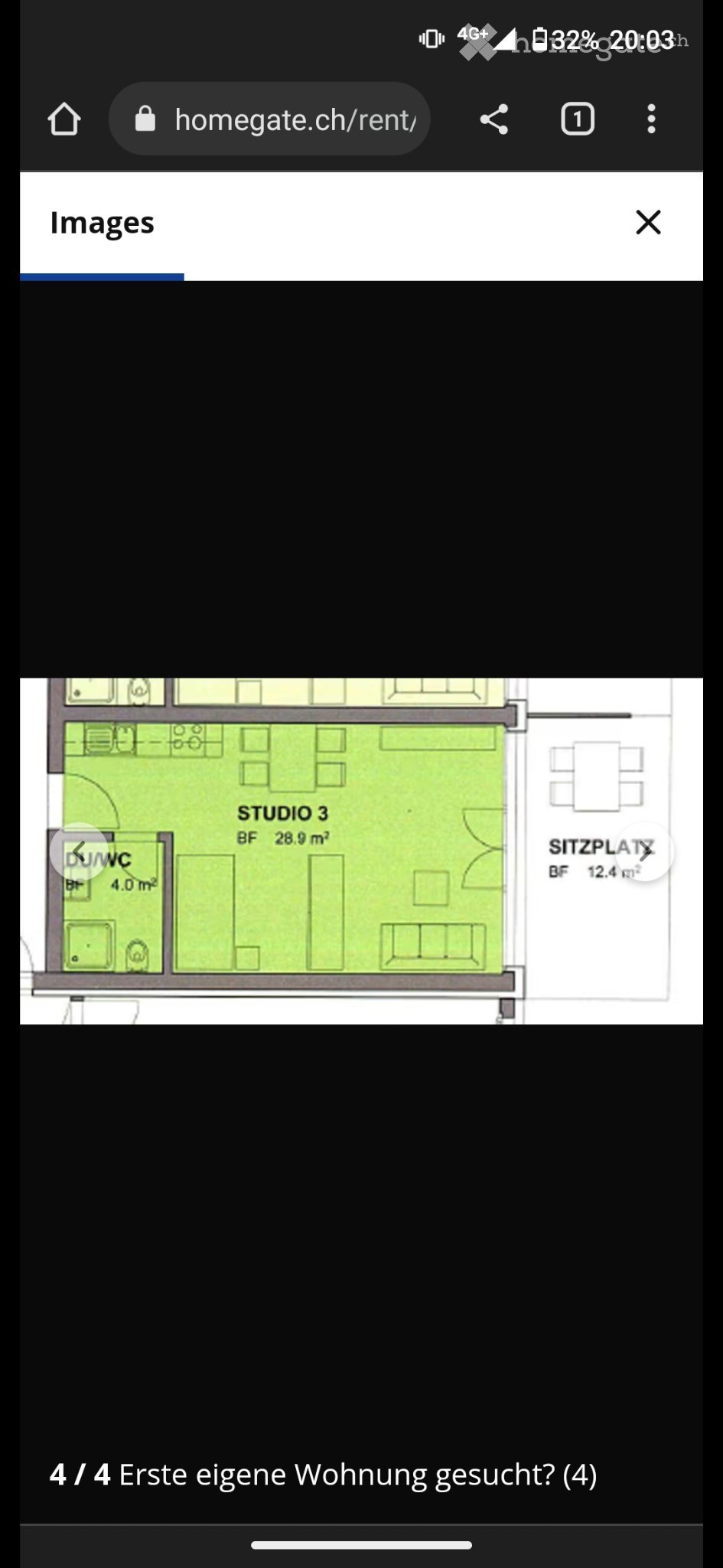 1 ½ Zimmer-Apartment, Foto 4 von 4