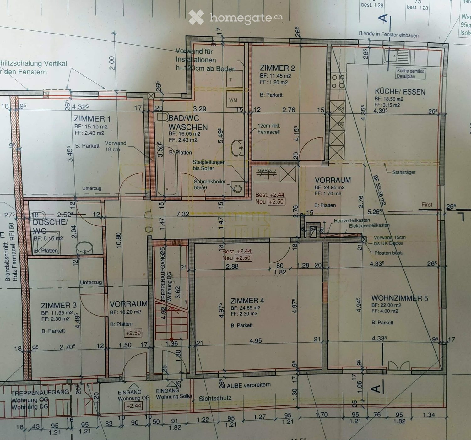 5 rooms apartment