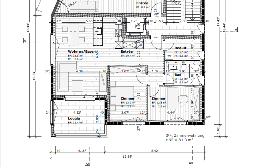 2 ½ rooms apartment