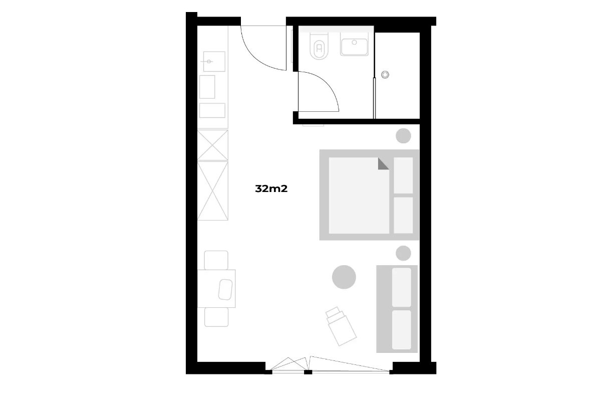 1 ½ rooms furnished flat, photo 9 sur 9