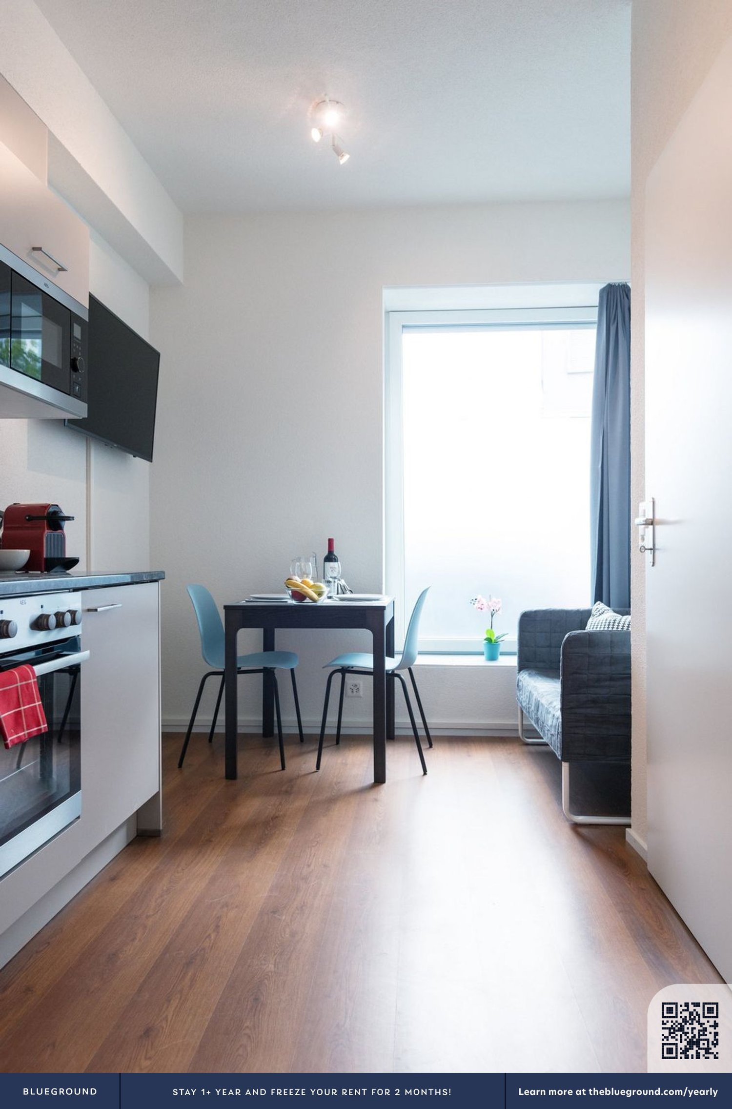 3 rooms furnished flat