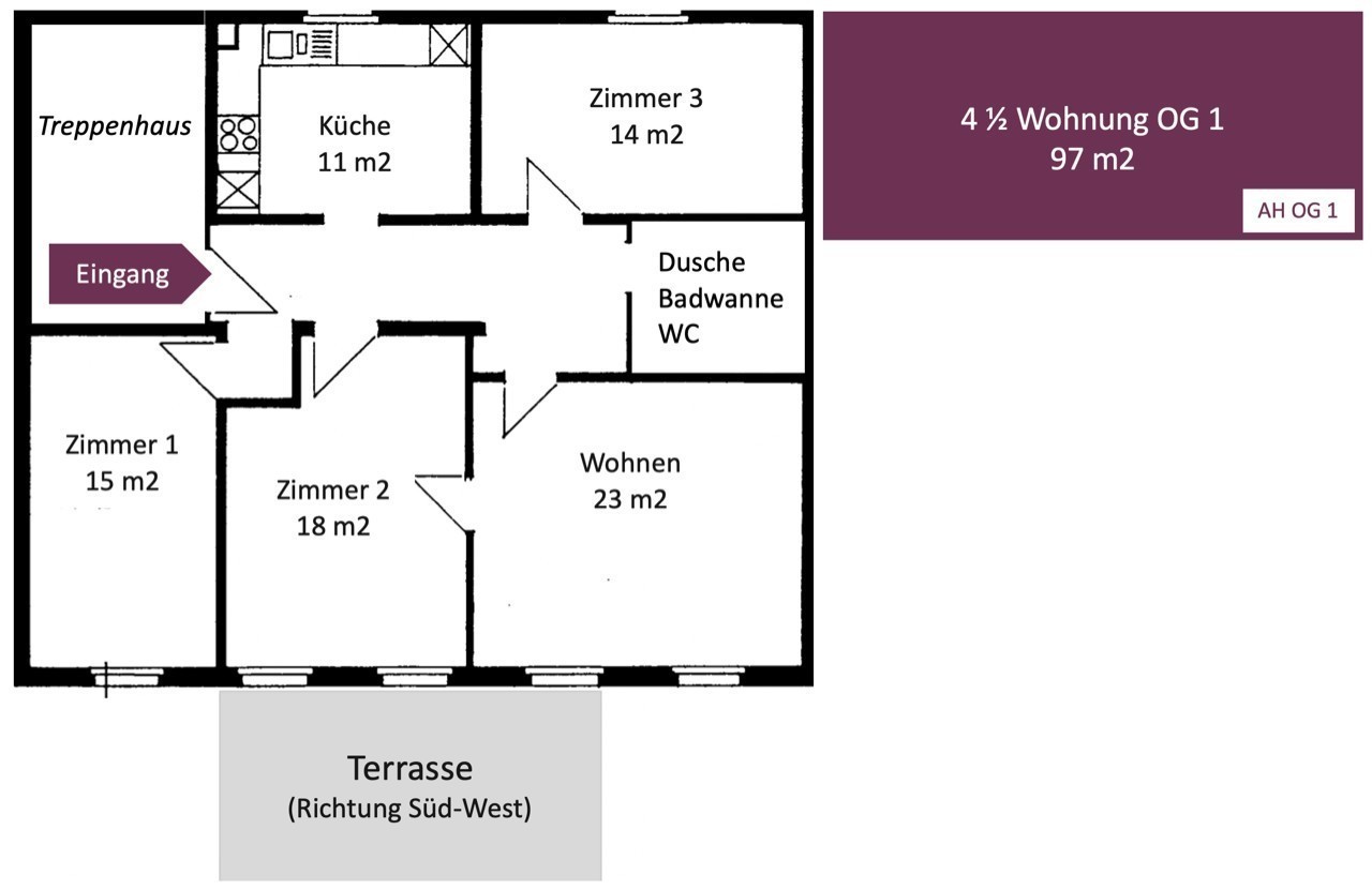 4 rooms apartment