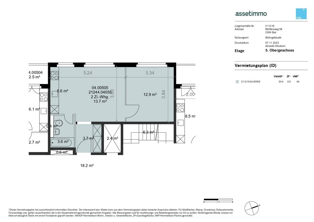 appartement de 1 pièce