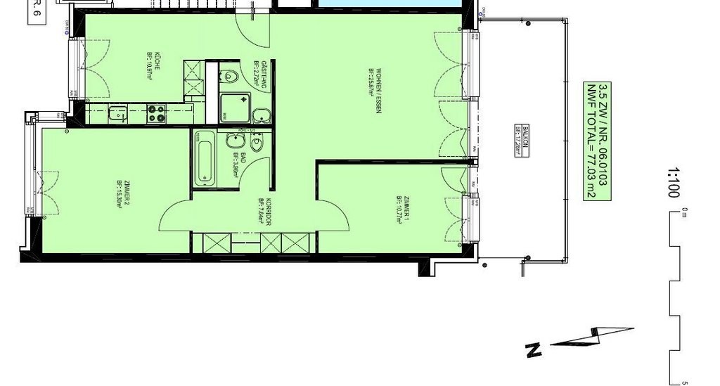 3 ½ rooms apartment