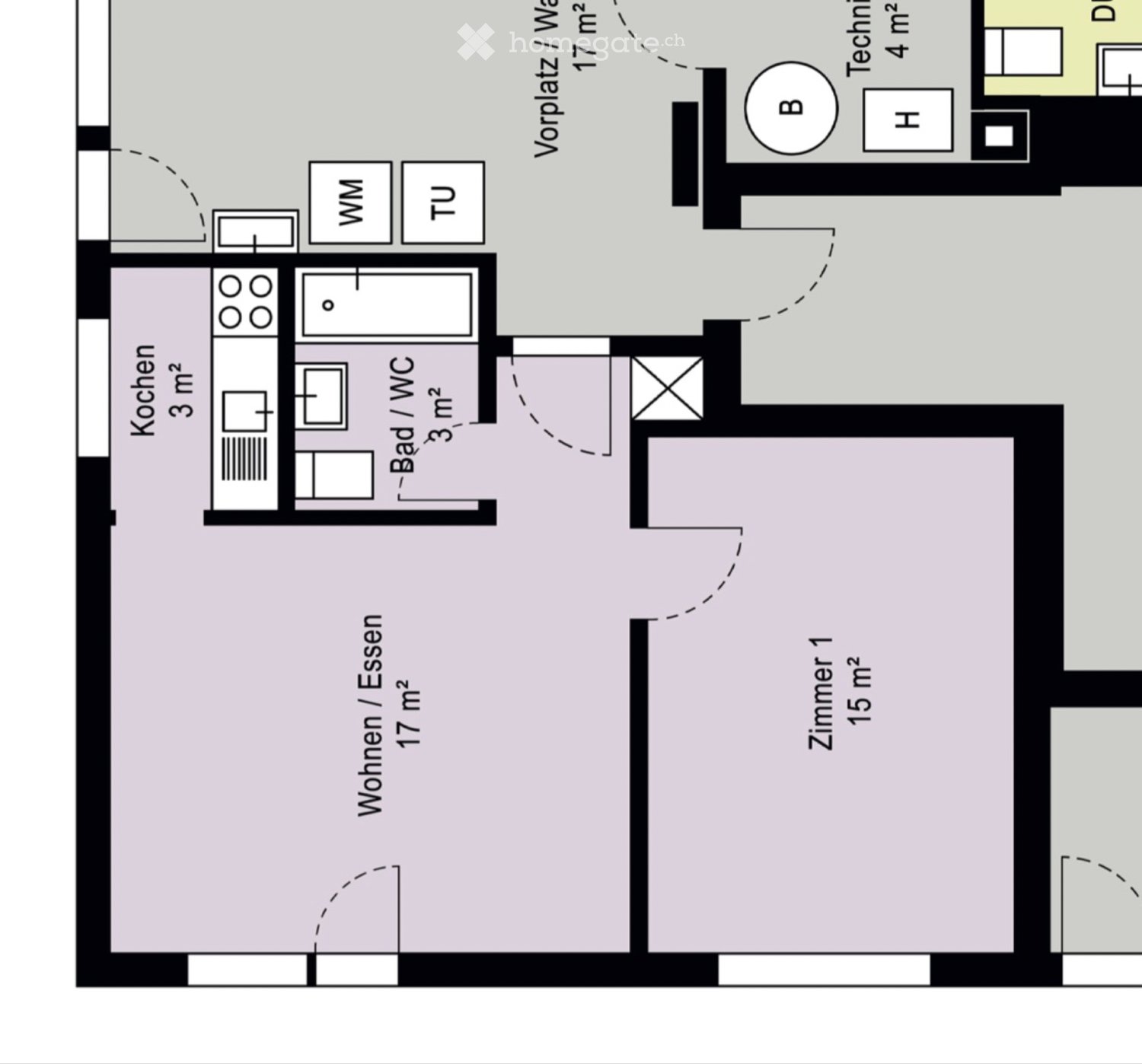 2 rooms apartment