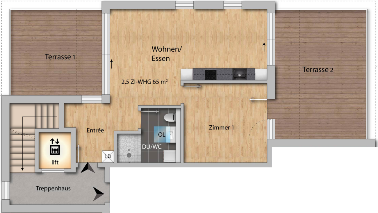 2 ½ rooms apartment
