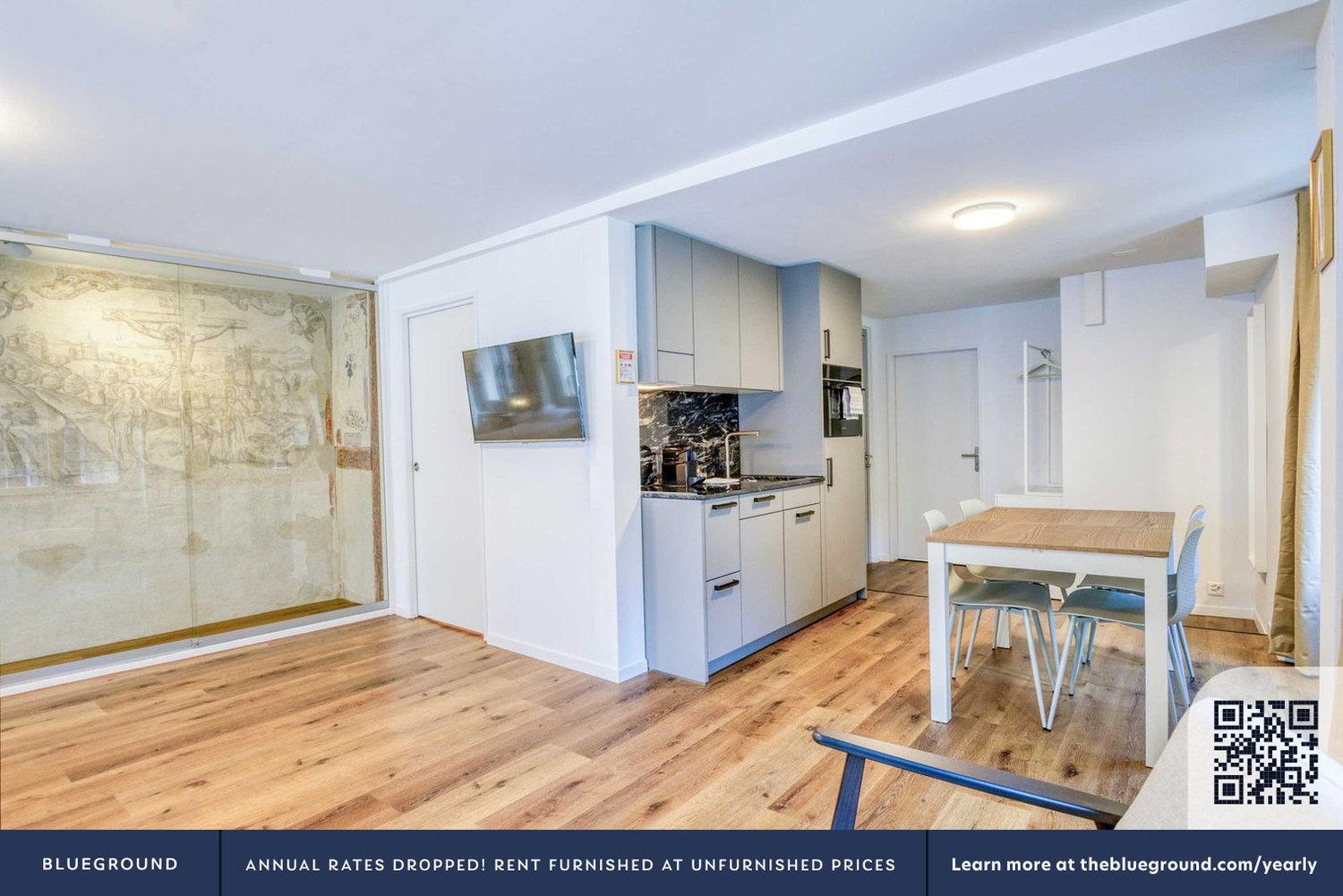 3 rooms furnished flat